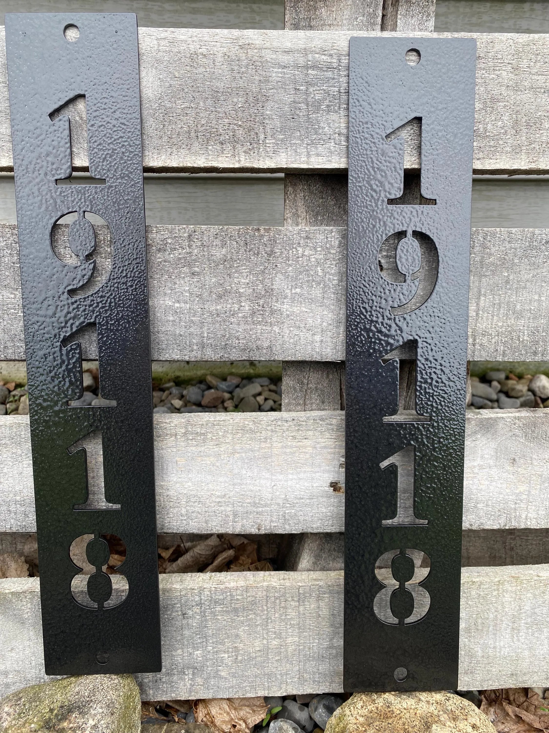Custom Metal House Number Sign